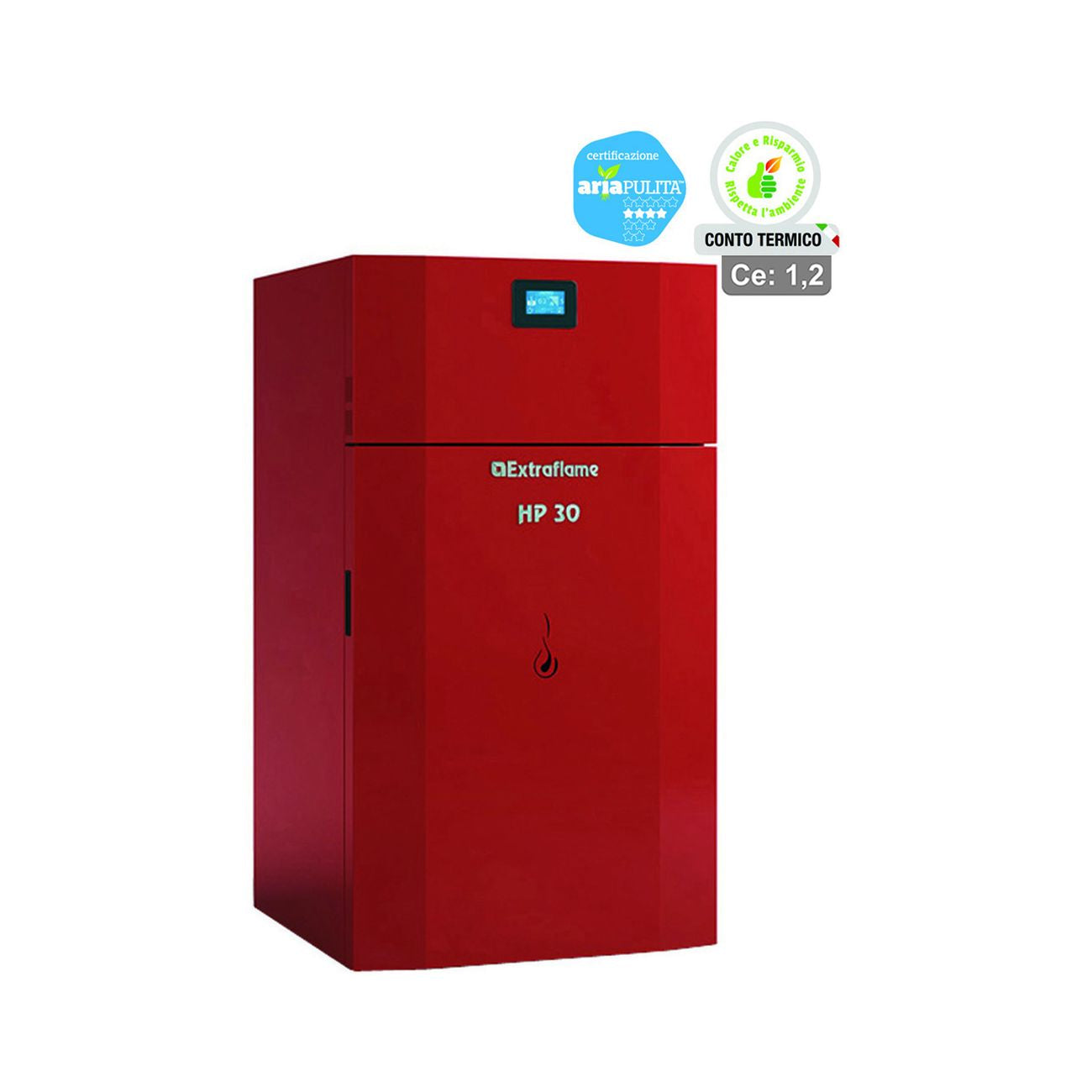 Caldaia Termopellet Hp 30 Evo 31,3 Kw Bordeaux (Conto Termico) - misure cm.78,0x77,8x140,8h. - peso Kg.335