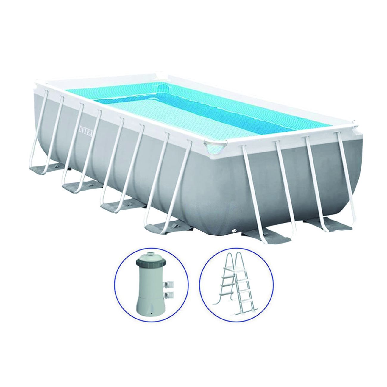 Piscina "Prism Frame" Rettang.C/Tel.Portante C/Pompa Cm.400X200X100H. - capacità lt.6836 - peso kg.68,5 (26788)