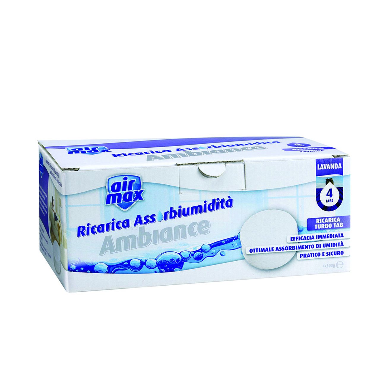 Airmax assorbiumidita' ricariche tab lavanda - 4 ricariche 450 gr. ciascuna