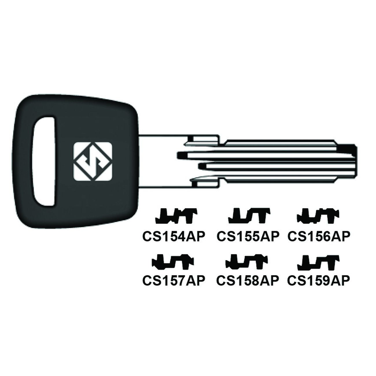 Chiavi Per Cilindri Cisa 6+7 Spine Profilo Piatto - CS155AP - 5 pz