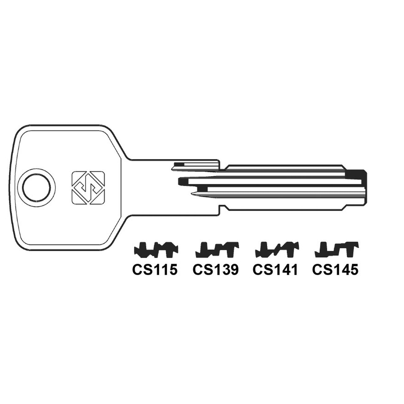 Chiavi Punzonate Per Cilindri Cisa 6+7 Spine - CS145 - 5 pz