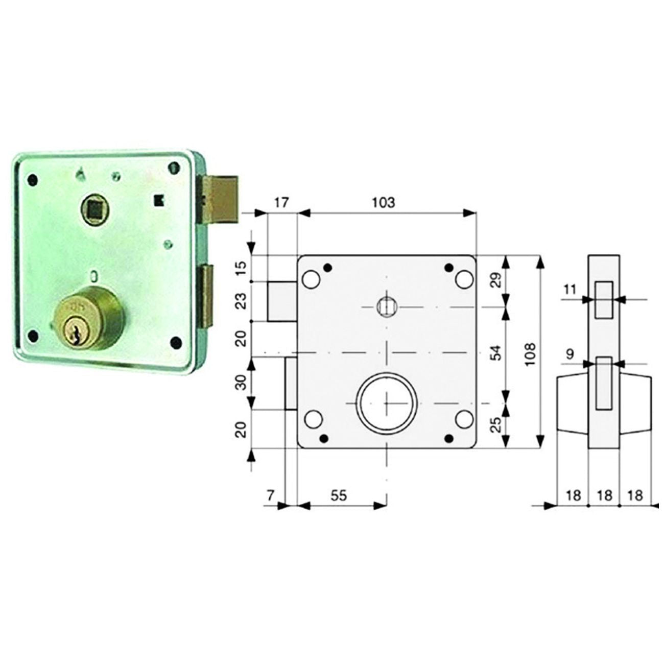 Serrat. Applic. Cancelli 2 Mand. E Scr. Sep. + Quadro Cil. Fissi 433 - mm.55 (433.55.2) Sx