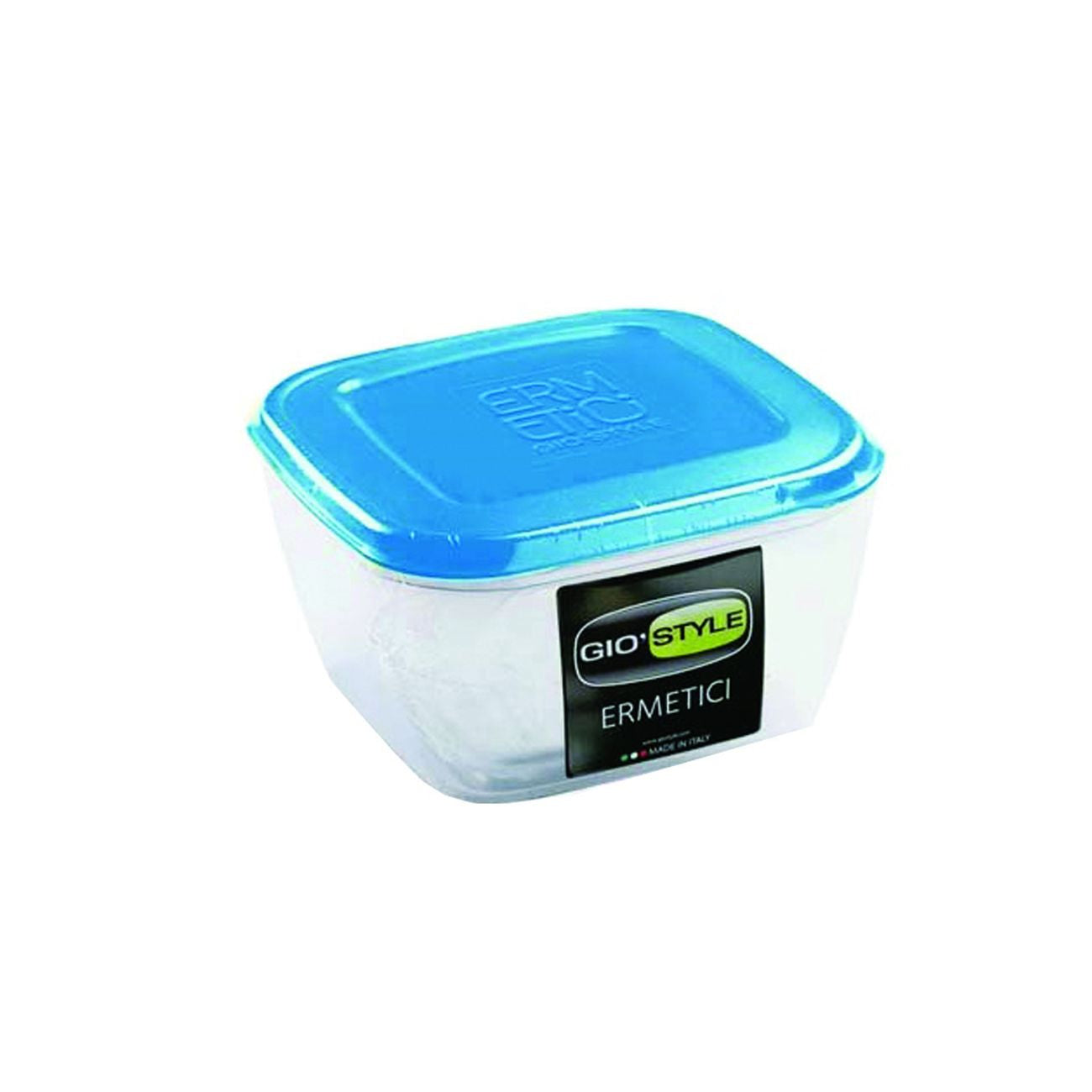 Contenitori Ermetici Quadrati Per Alimenti In Plastica - lt.3.00 - cm.21x21x12h - 4 pz