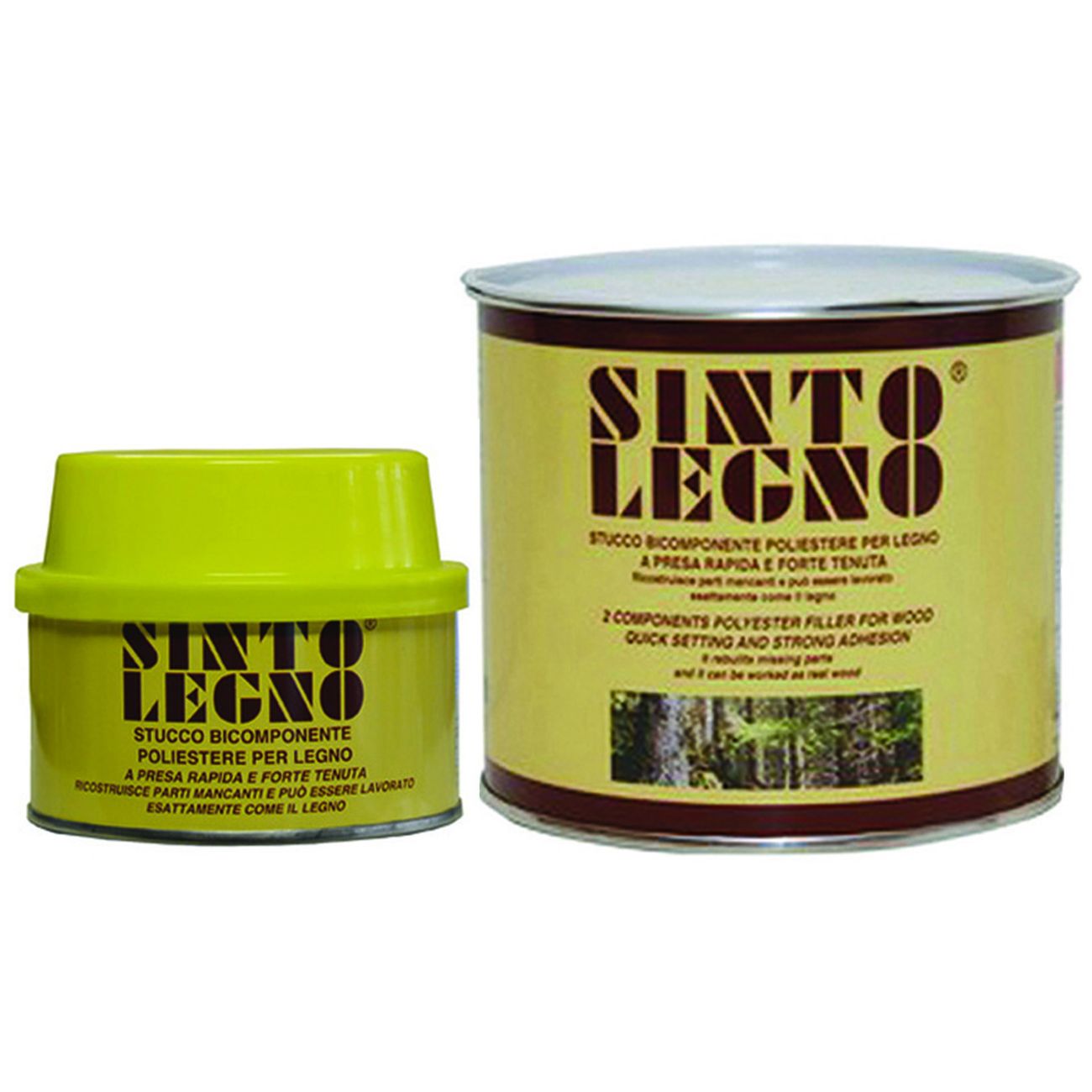Sintolegno Stucco Per Legno In Barattolo - ml.750 legno noce brianza