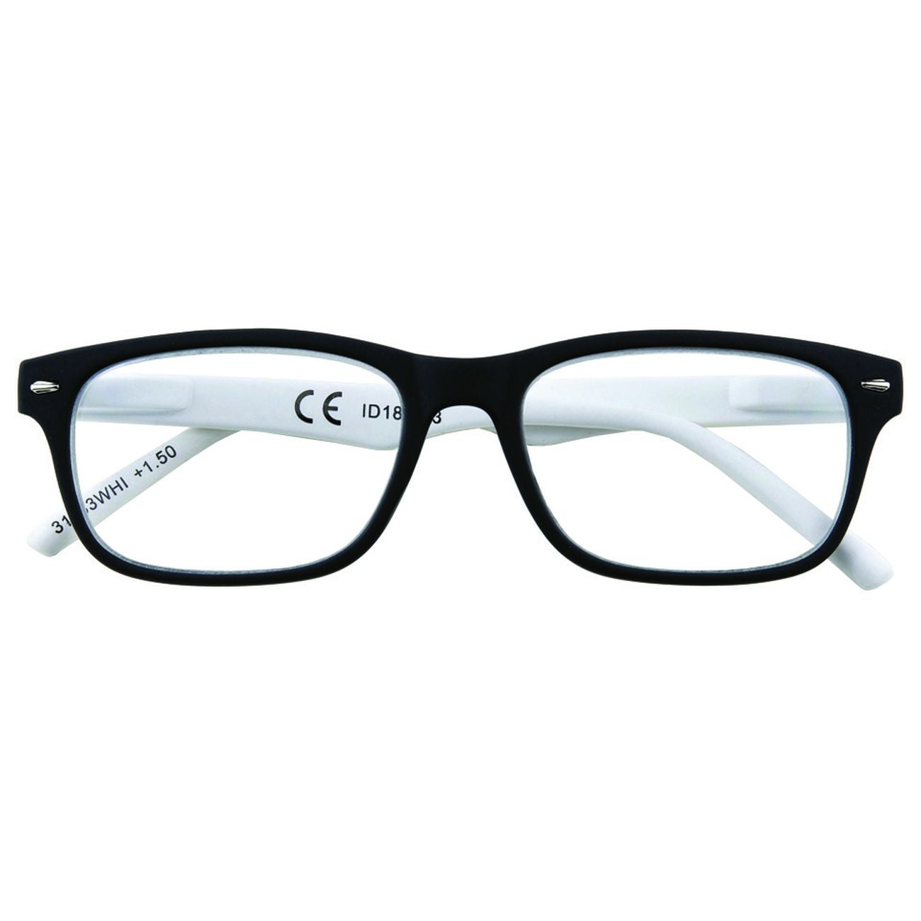 Occhiale Lettura Montatura Policarbonato Nero/Bianco B3 - diottrie +2,0 - 31Z-B3-WHI200