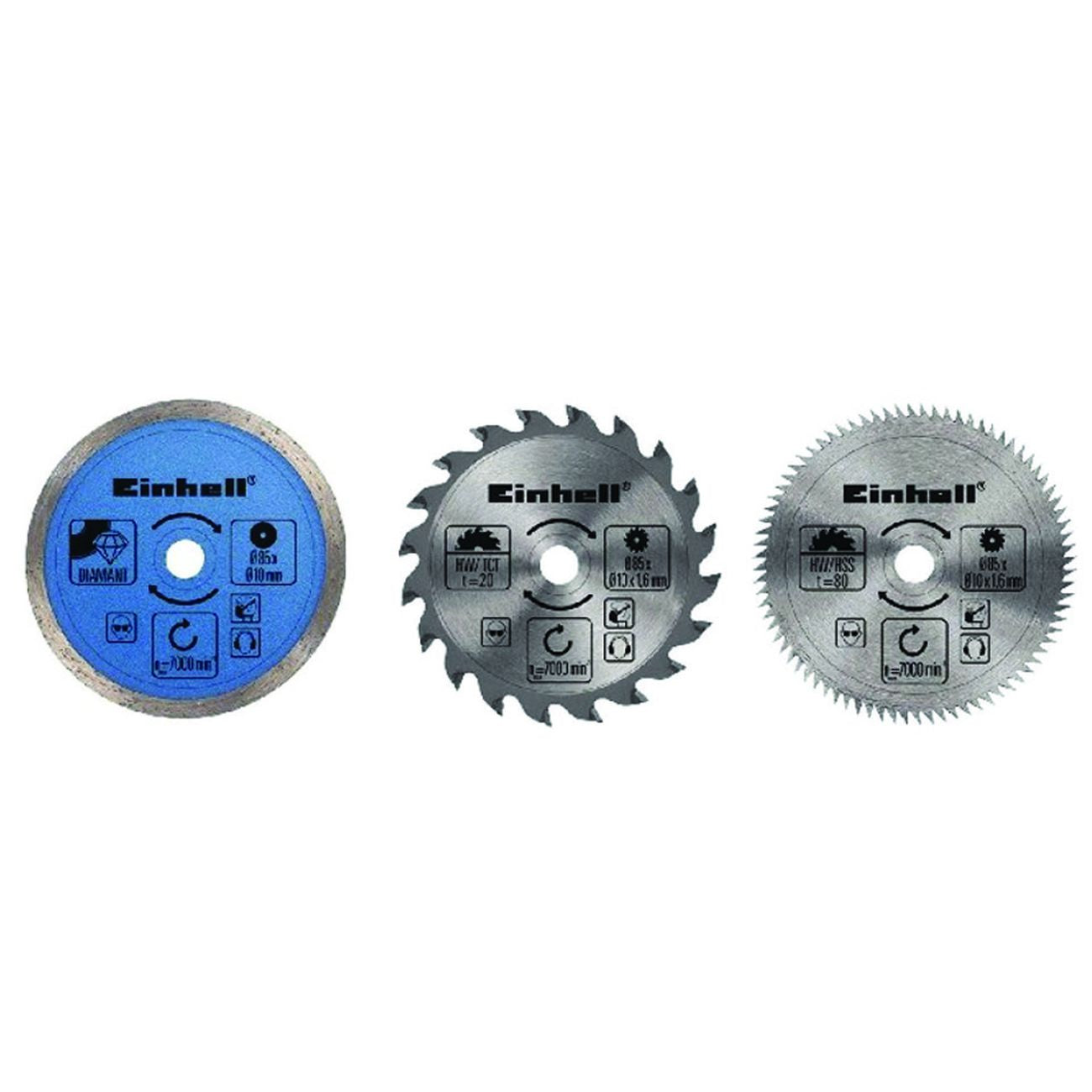 Lame e dischi per mini sega circolare Ø mm.85 tc-cs 860 - in blister pz.6 - Ø mm.85 foro mm.10