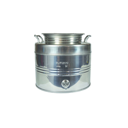 Fusto inox per olio graffato - lt.20 - Ø mm 310x332h