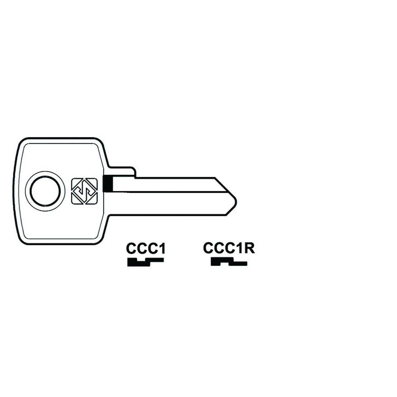 Chiavi Per Cilindri Ccc 4 Spine Grandi - CCC1R SX - 10 pz