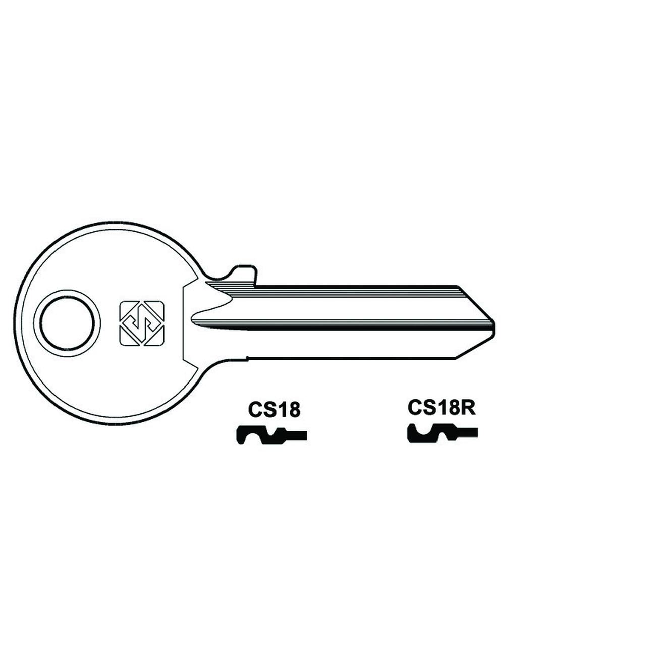 Chiavi Per Cilindri Cisa 5 Spine Grandi - CS18R SX - 10 pz