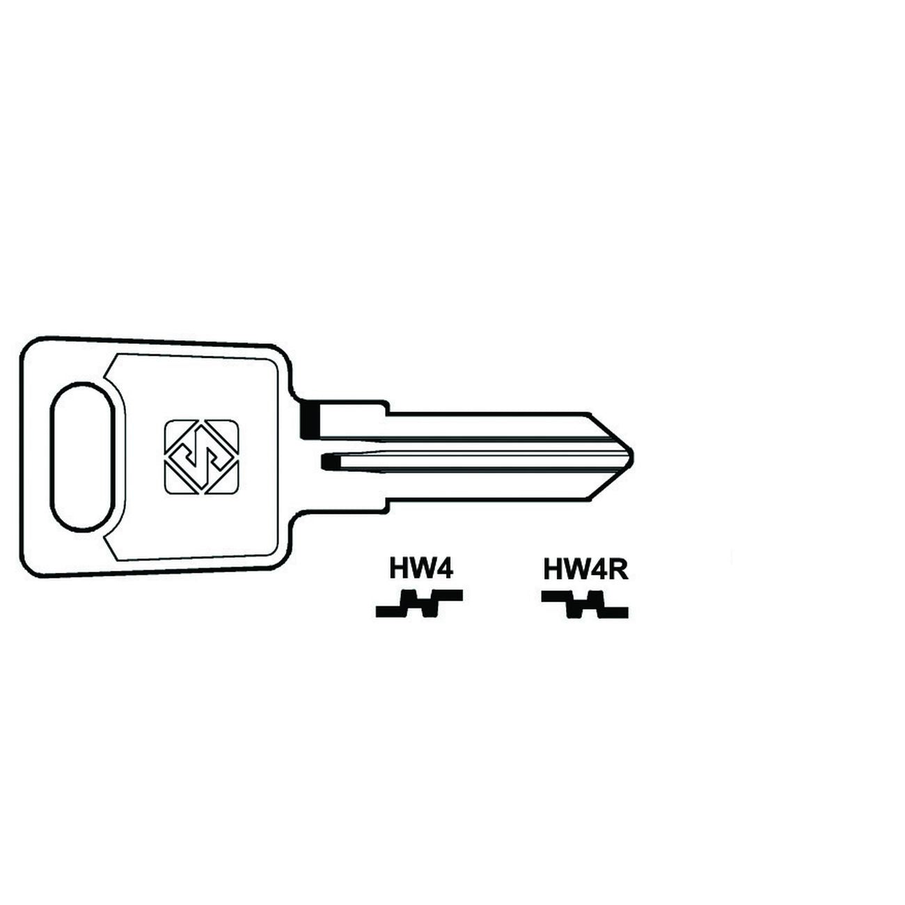 Chiavi Per Cilindri Huwiil 6 Spine Piccole - HW4R SX