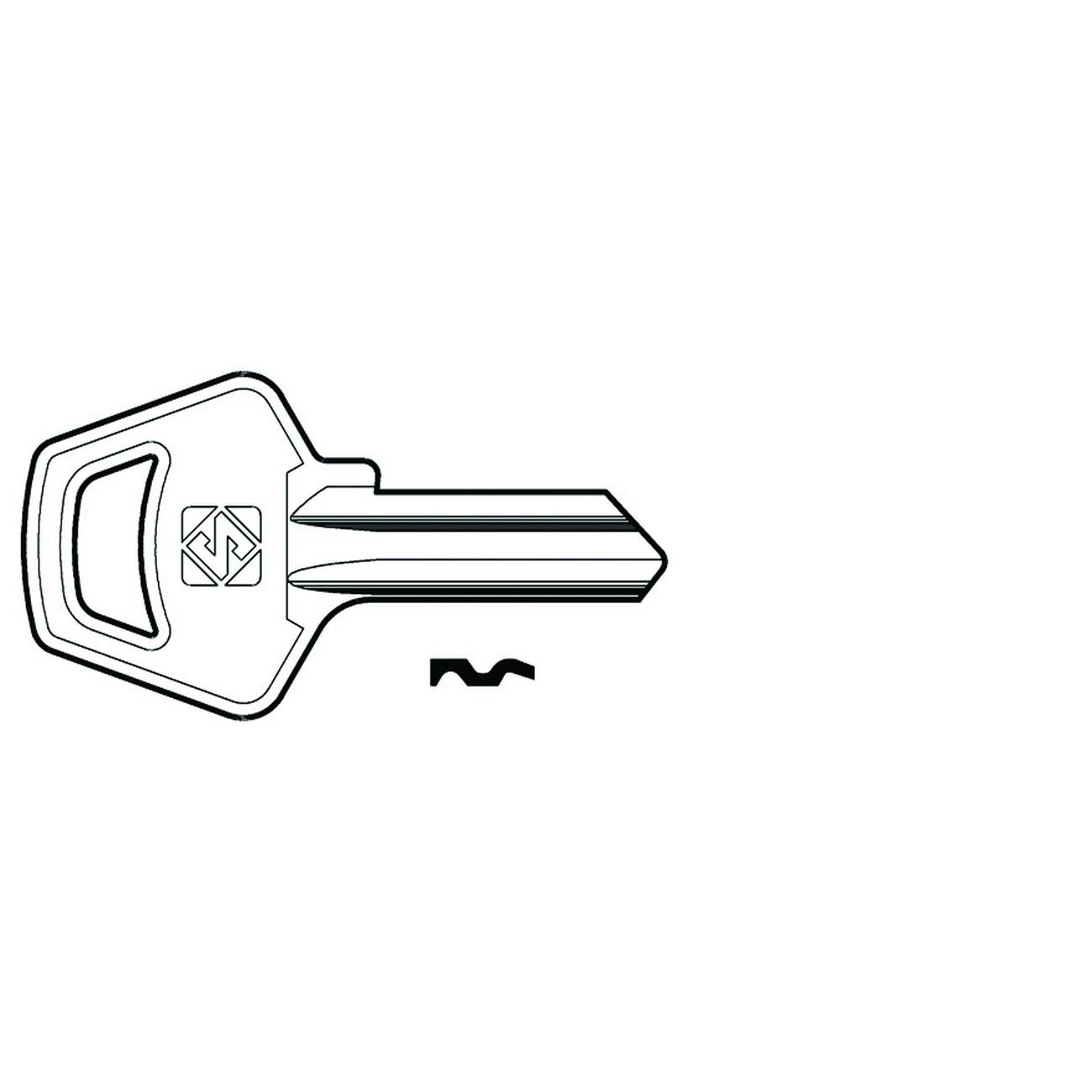 Chiavi Per Cilindri Meroni 4 Spine Piccole Mer1 In Acc. Nich. - MER1 DX - 100 pz