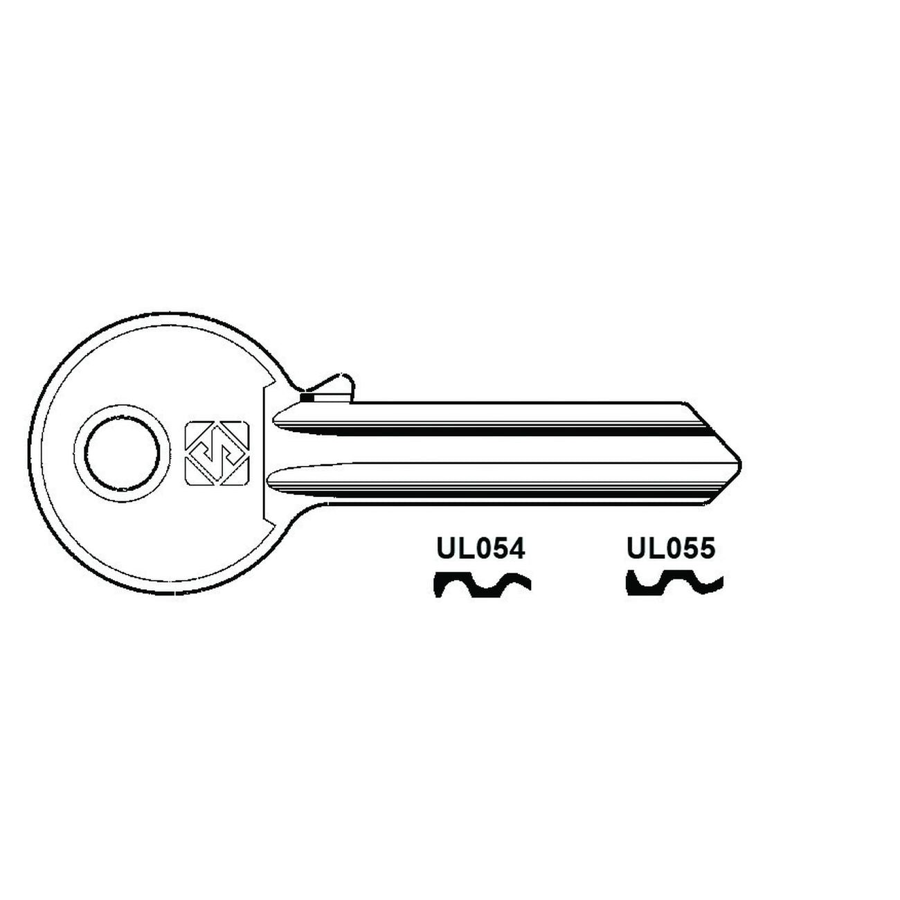 Chiavi Per Cilindri Universal 6 Spine Grandi In Acc. Nich. - UL055 SX - 20 pz