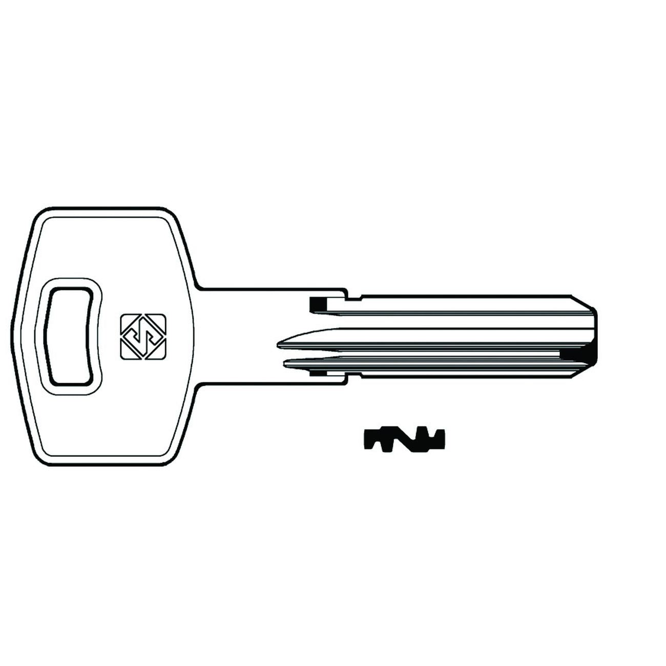 Chiavi punzonate per cilindri saturn 6 spine stu6r - stu6r - 5 pz