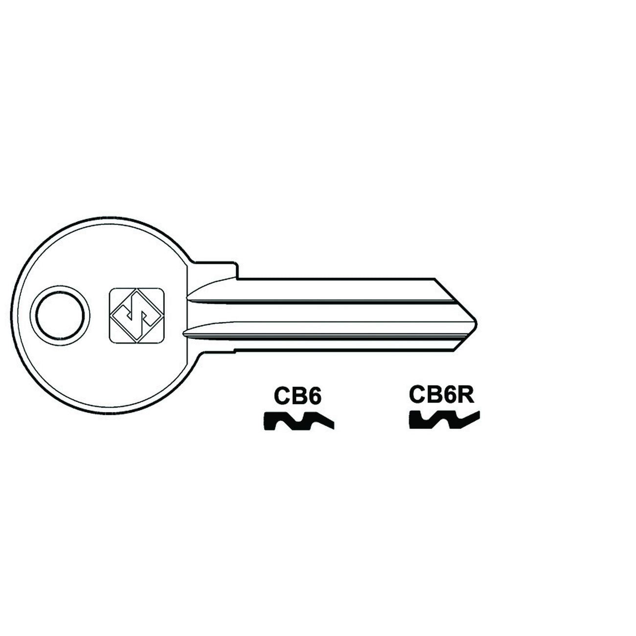 Chiavi Profilo Corbin 5 Spine - CB6 DX - 100 pz