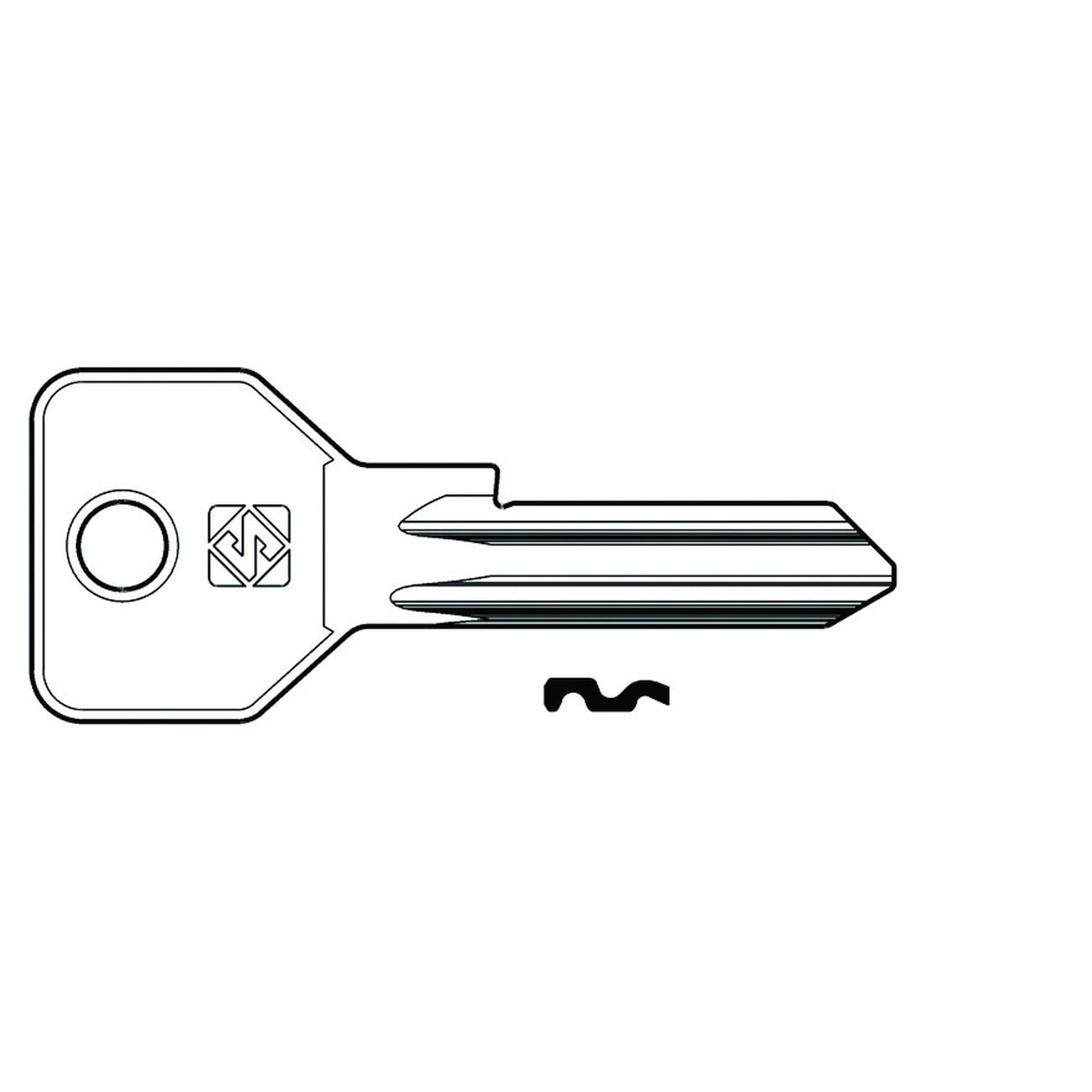 Chiavi Per Cilindri Cisa 5 Spine Grandi Cs119 In Acc. Nich. - CS119 DX