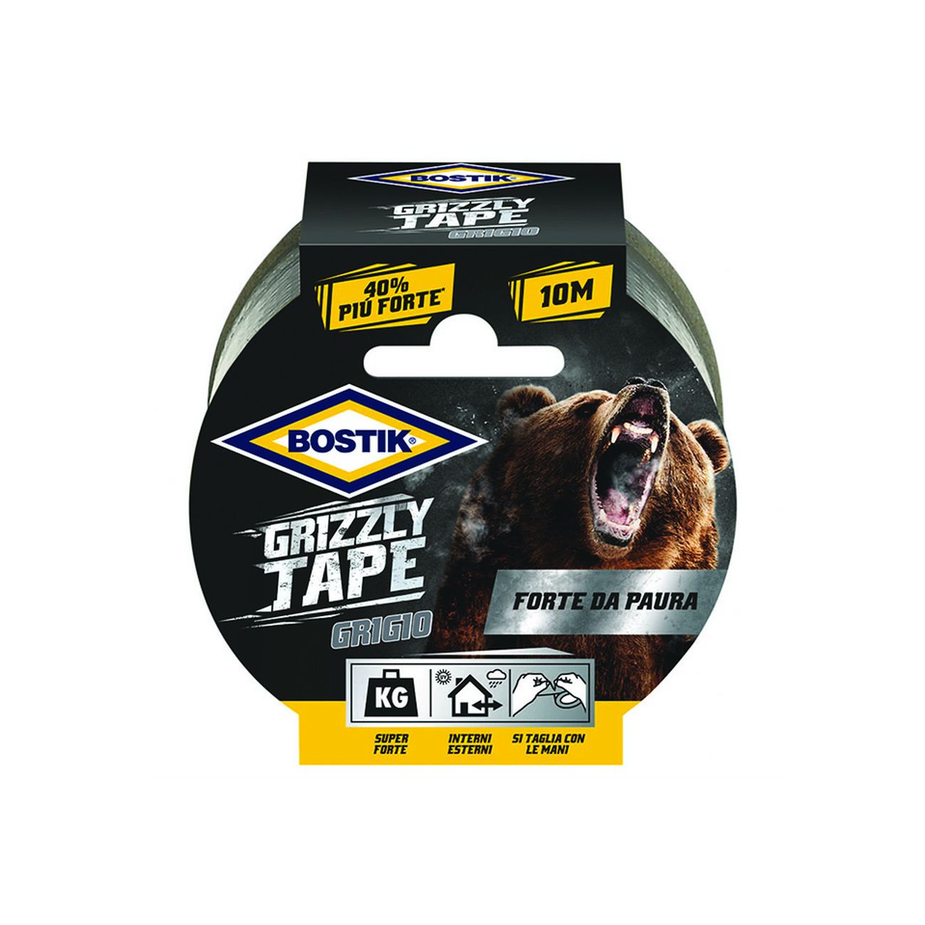 Nastro adesivo telato grizzly tape grigio - mt.10x50mm. - 6 pz