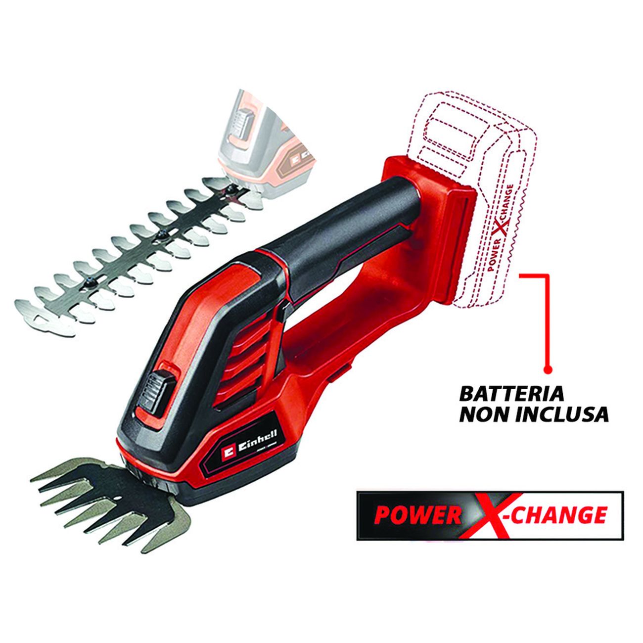 Cesoia per erba e arbusti a batteria 18v (ge-cg 18/100 li)