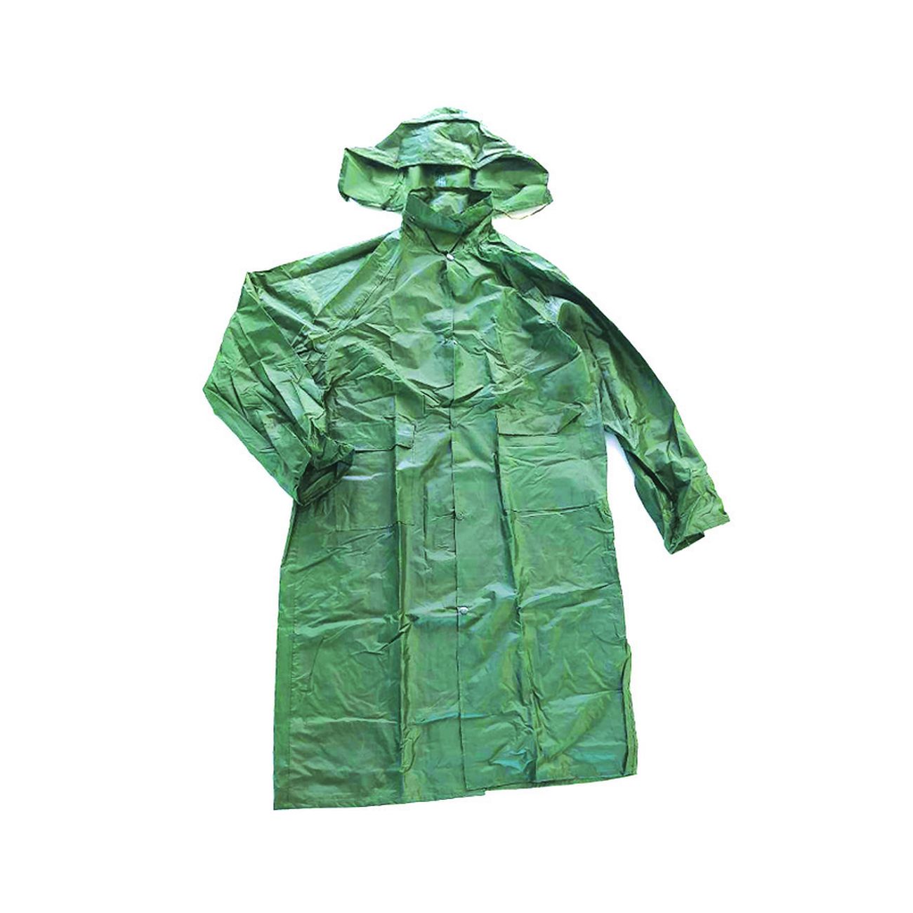 Impermeabile cappotto in nylon/pvc verde