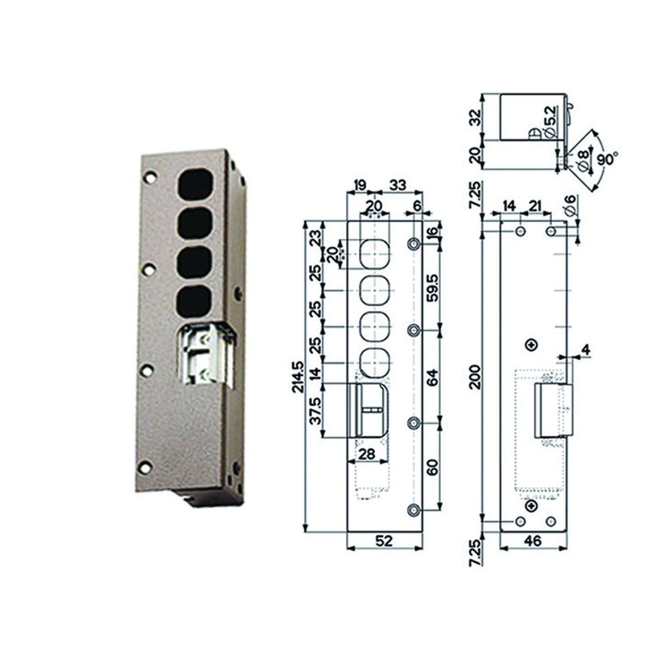 Contropiastre Elettriche 94080V - DX (94080VDDMN)