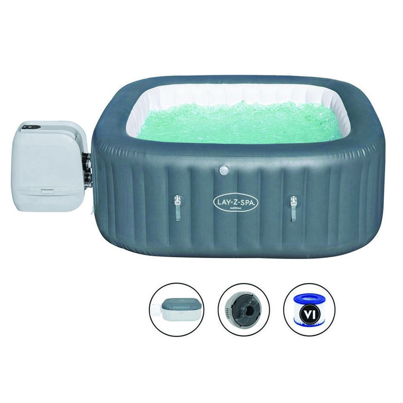 Piscina Idromassaggio Lay-Z Spa Hawaii Hydrojet Pro Cm.180X180X71H. - cm.180x180x71h. - (art.60031)