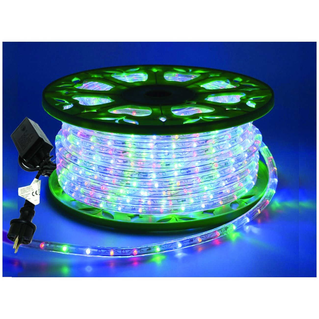 Tubo luminoso 1200 Led - 3 vie - uso interno/esterno con gioco di luci - rotolo mt 50