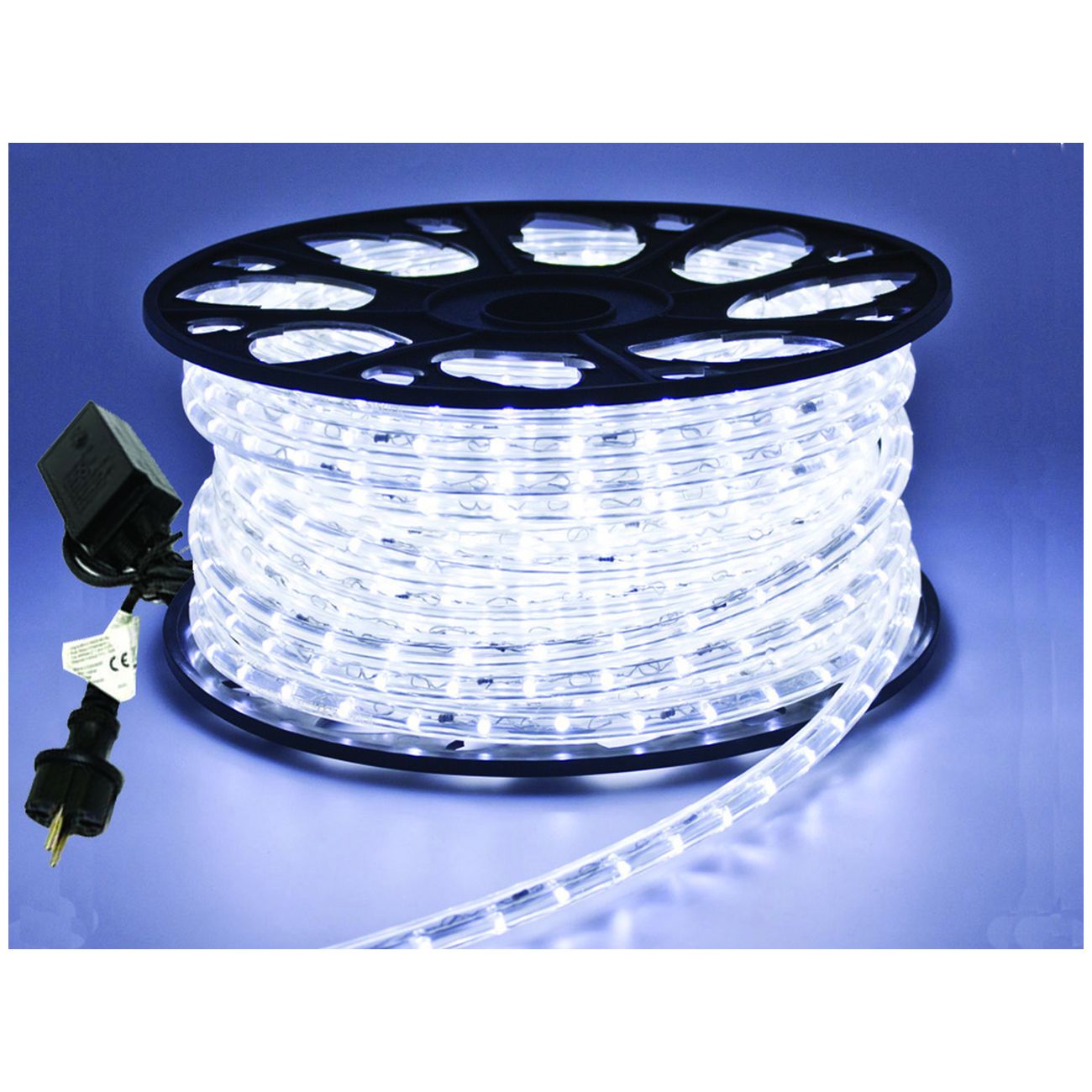 Tubo luminoso 1200 Led - 3 vie - uso interno/esterno con gioco di luci - rotolo mt 50