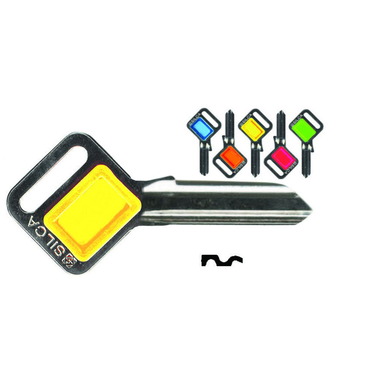 Chiavi Per Cilindri Cisa 5 Spine Grandi Cs206Fz - CS206FZ DX taggy 5 colori assortiti - 50 pz