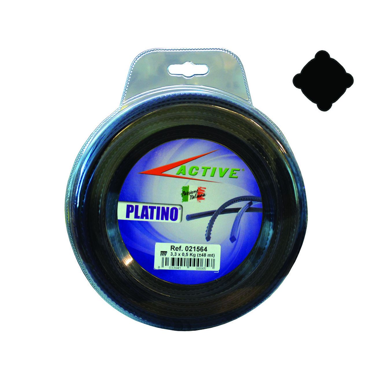 Filo nylon platino quadro viola  per decespugliatori - Ø mm.3,3 - blister mt.45