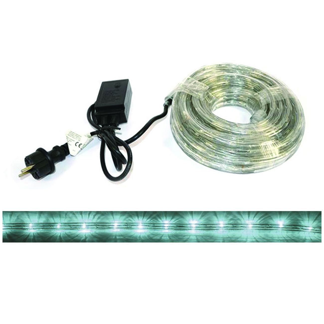 Tubo luminoso 216 led 3vie bianco freddo uso int.est.c/gioco luci mt10 - mt.1 + 9 - 24 led/mt.