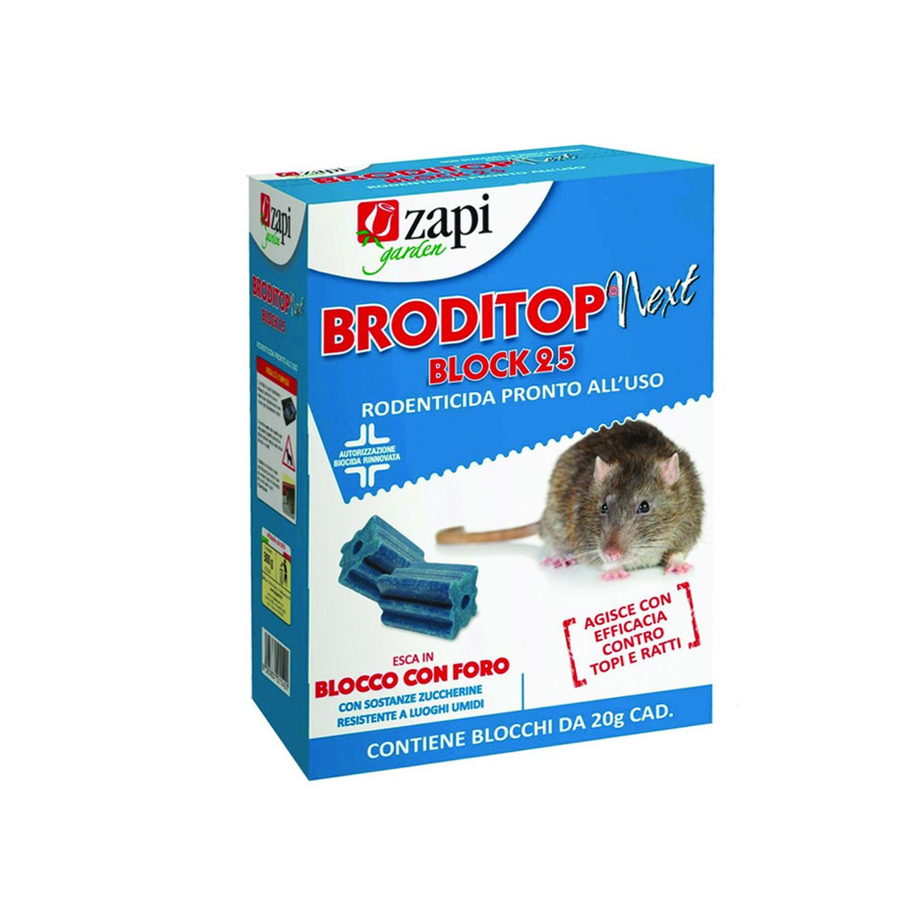 Topicida broditop next block 25 - astuccio gr.300 con 20 blocchi cad. - 24 pz