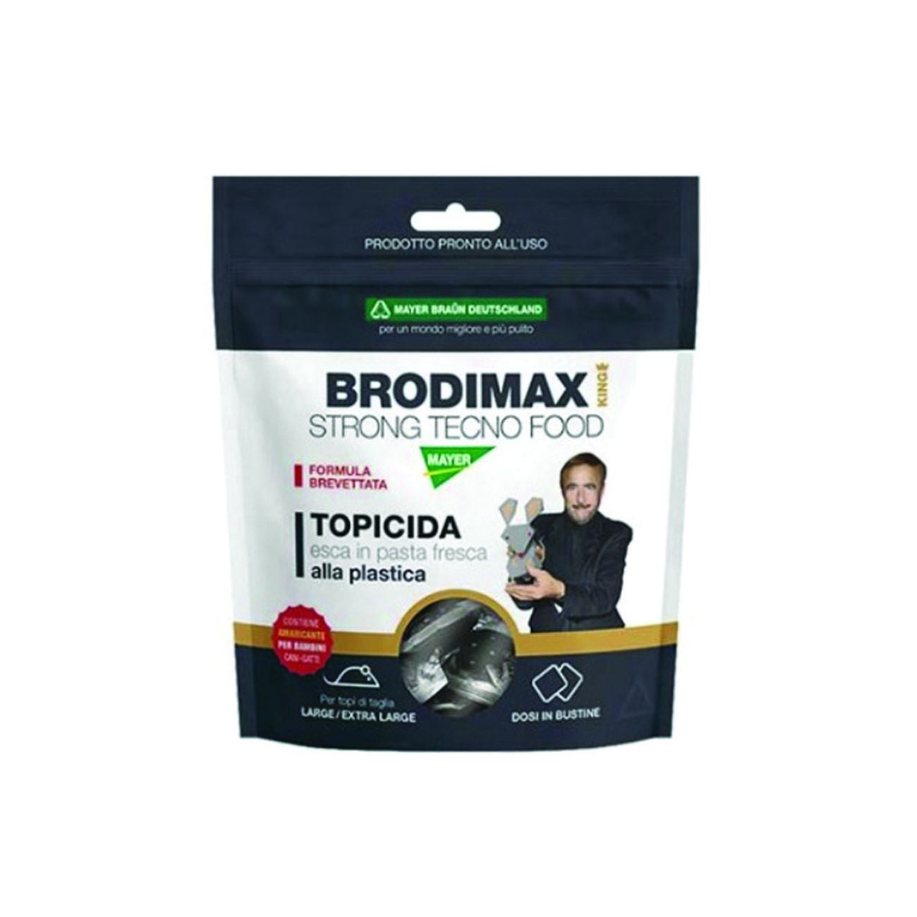 Topicida brodimax strong tecno food king - gr.150 in busta - 36 pz