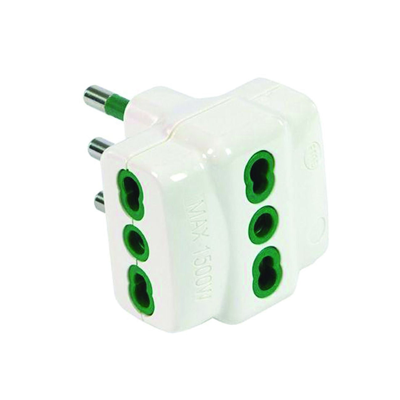 Adattatore triplo bipasso 2 poli + terra 16a bianco linea garanti - bianco 82620-e - 10 pz