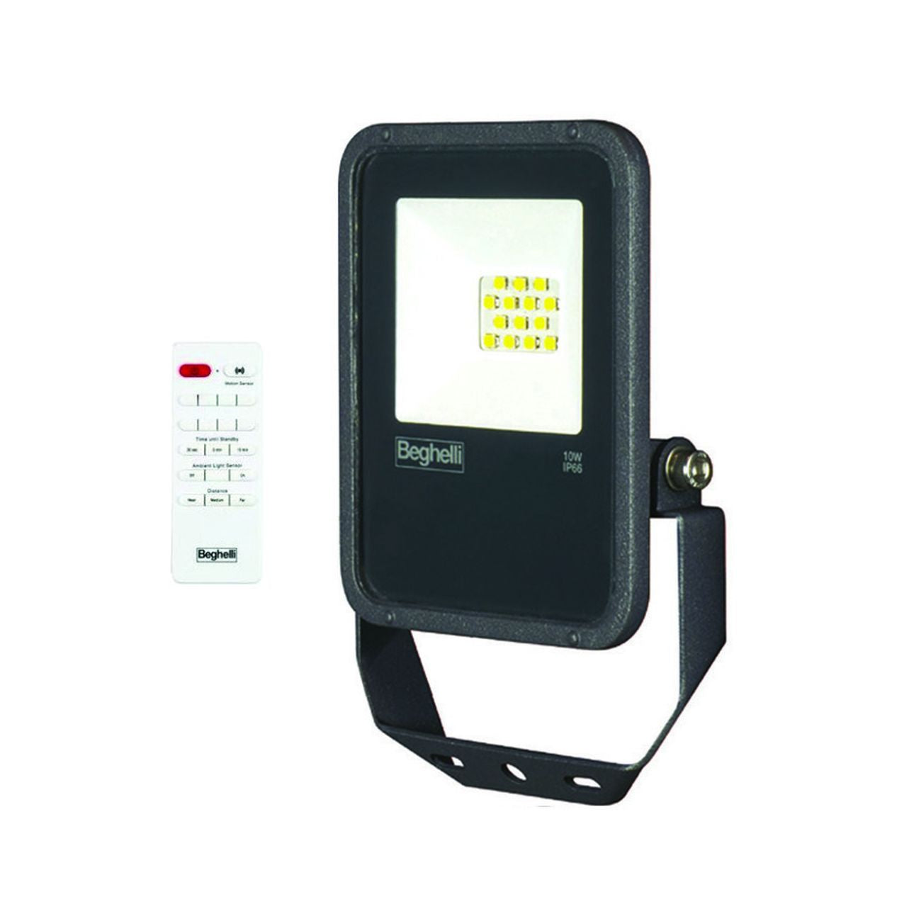 Proiettore Led Floodlight C/Sensore Di Movimento E Crepuscolare Ip66 - 10w - 4000°K naturale - 1000 lm - 97x110x27h