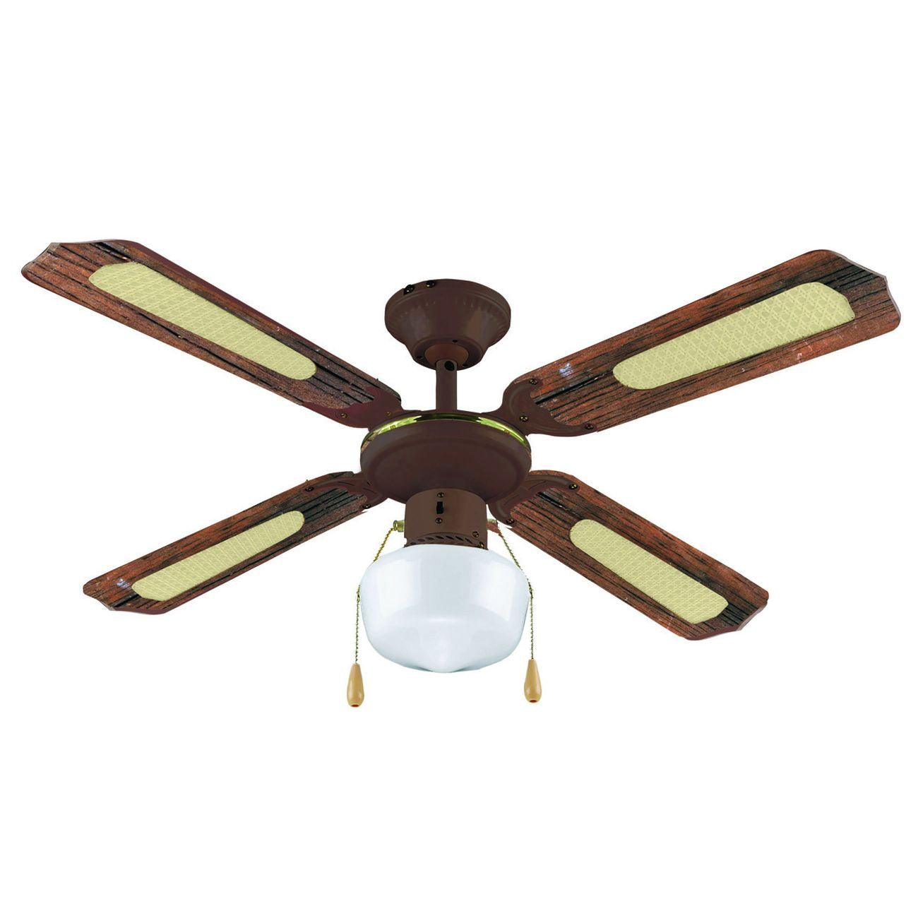 Ventilatore tipo legno da soffitto 1 luce - Ø 107 cm