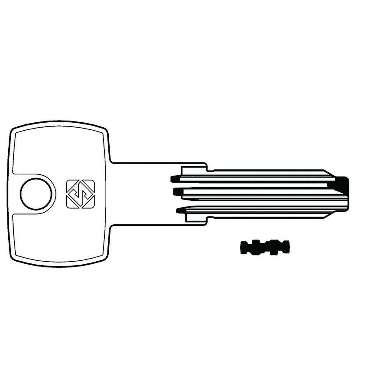 Chiavi punzonate per cilindri  6 spine ibf4 - ibf4 - 5 pz