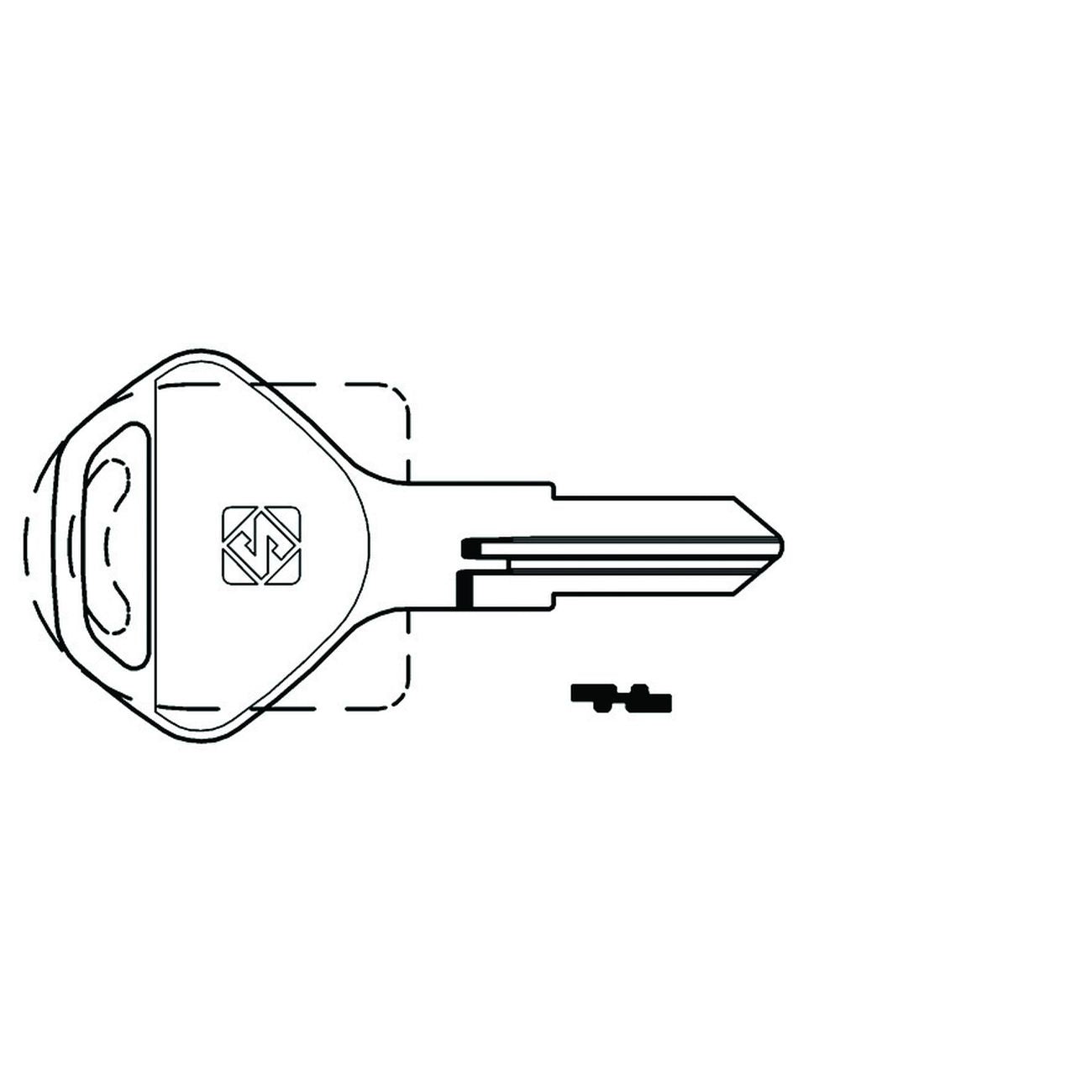 Chiavi per cilindri meroni 4 spine piccole mer44r - mer44r - 10 pz