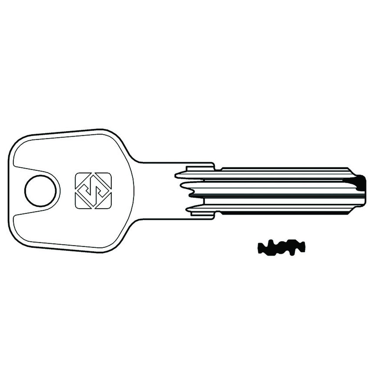 Chiavi punzonate per cilindri titan 6 spine bai26 - bai26 - 5 pz