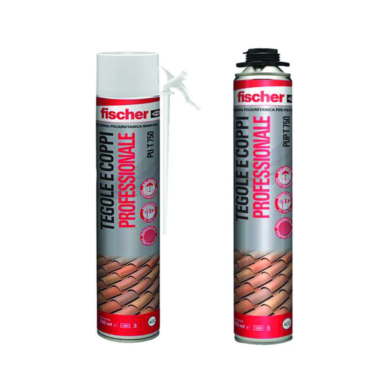Schiuma poliuretca per tegole e tetti pup t - ml.750 applicazione con pistola - 12 pz