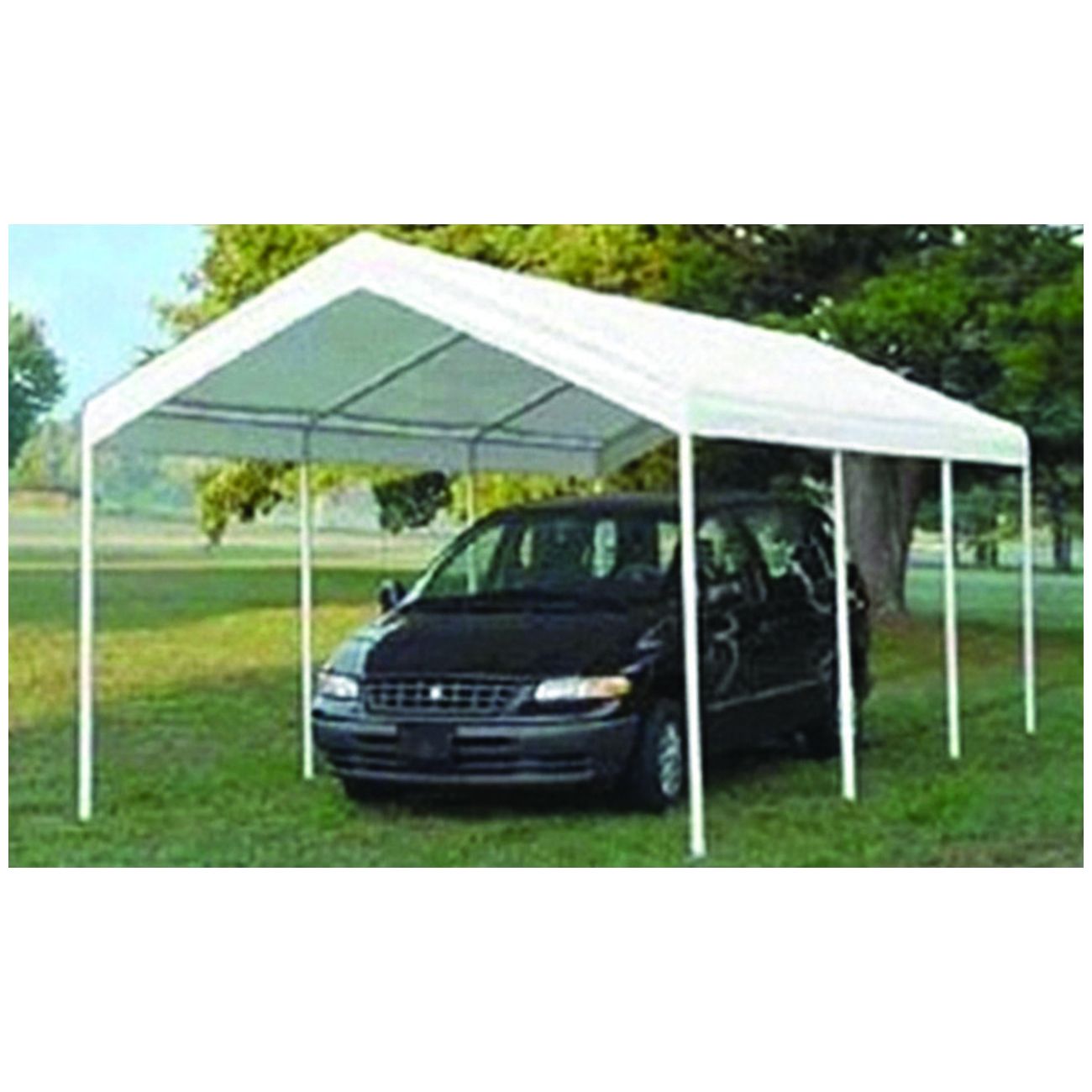 Gazebo Carport Senza Pareti Laterali Bianco - mt.3x6