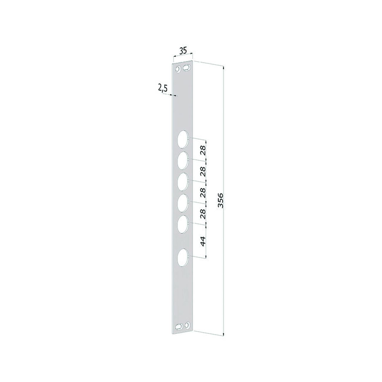 Contropiastra p/serrature porte blindate in acciaio inox int.28 cp2530 - (cp2530xai28)