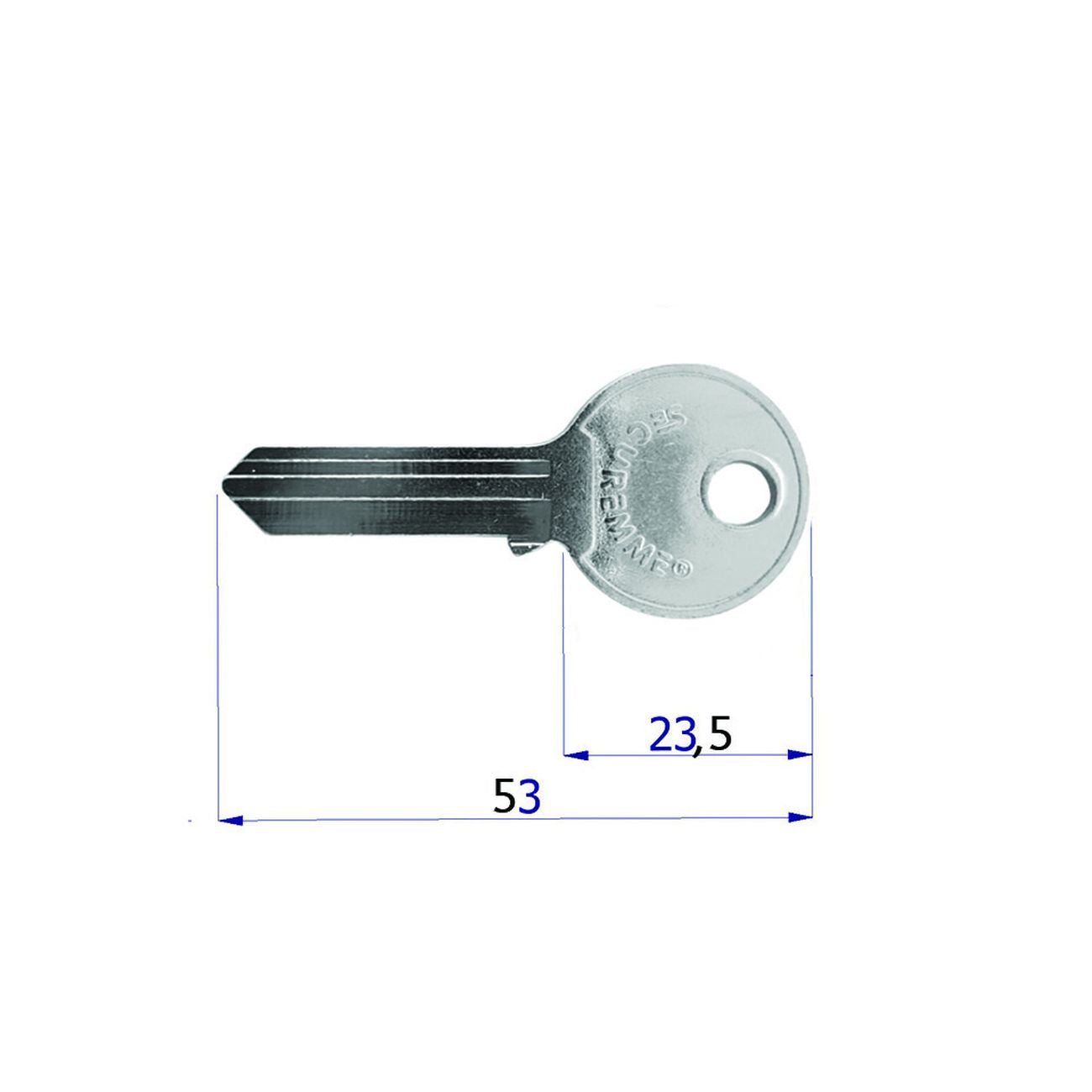 Chiave grezza per serrature serranda/garage - (0c22xnisboz) - 10 pz