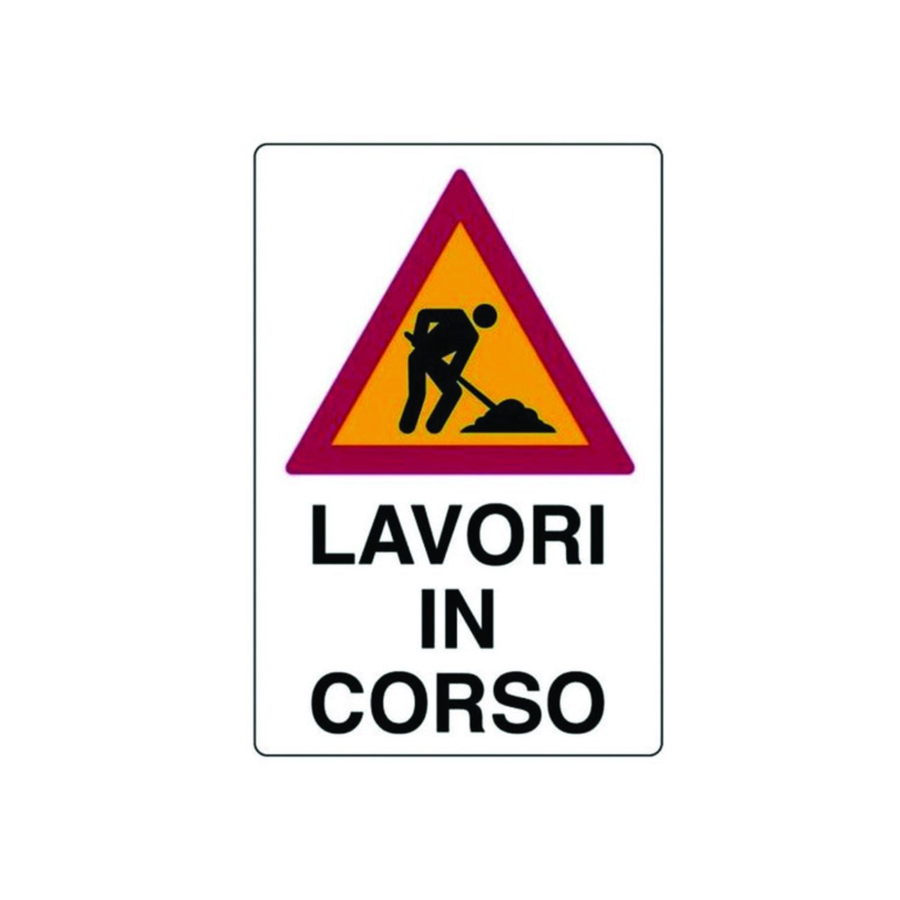 Cartello lavori in corso - cm.50x70h. in plastica - 10 pz