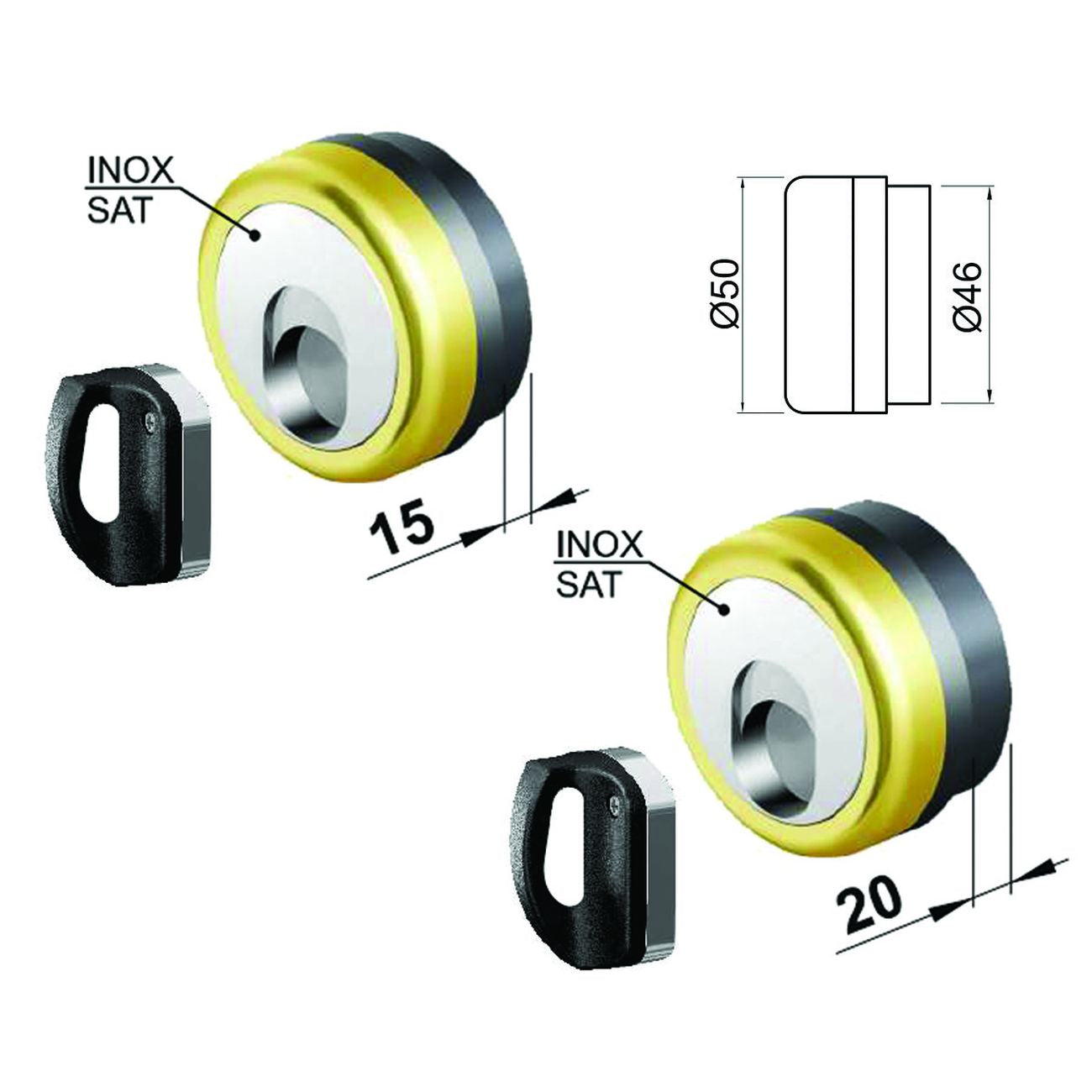 Defender Magnetico Mag Monolito Antiacido Mr500 - mm.69X85X15h. compatibile con serrature Cipierre