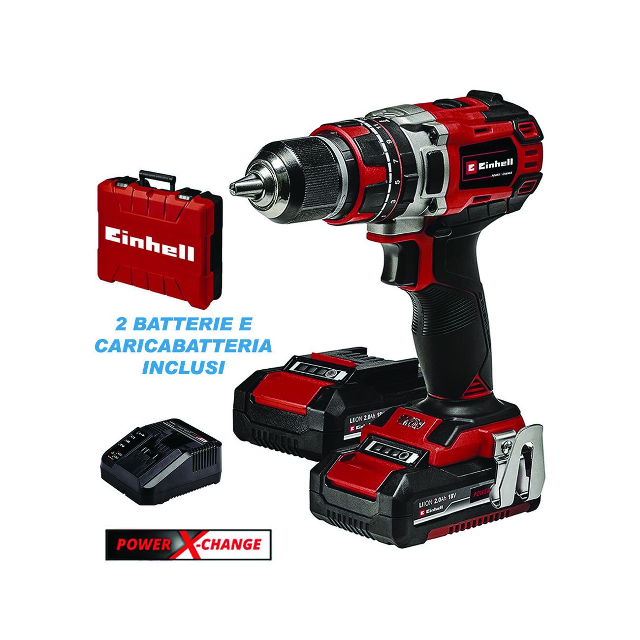 Trapano Avvitatore A Percussione Batteria 18V 2Ah (Te-Cd 18/50 Li-I)