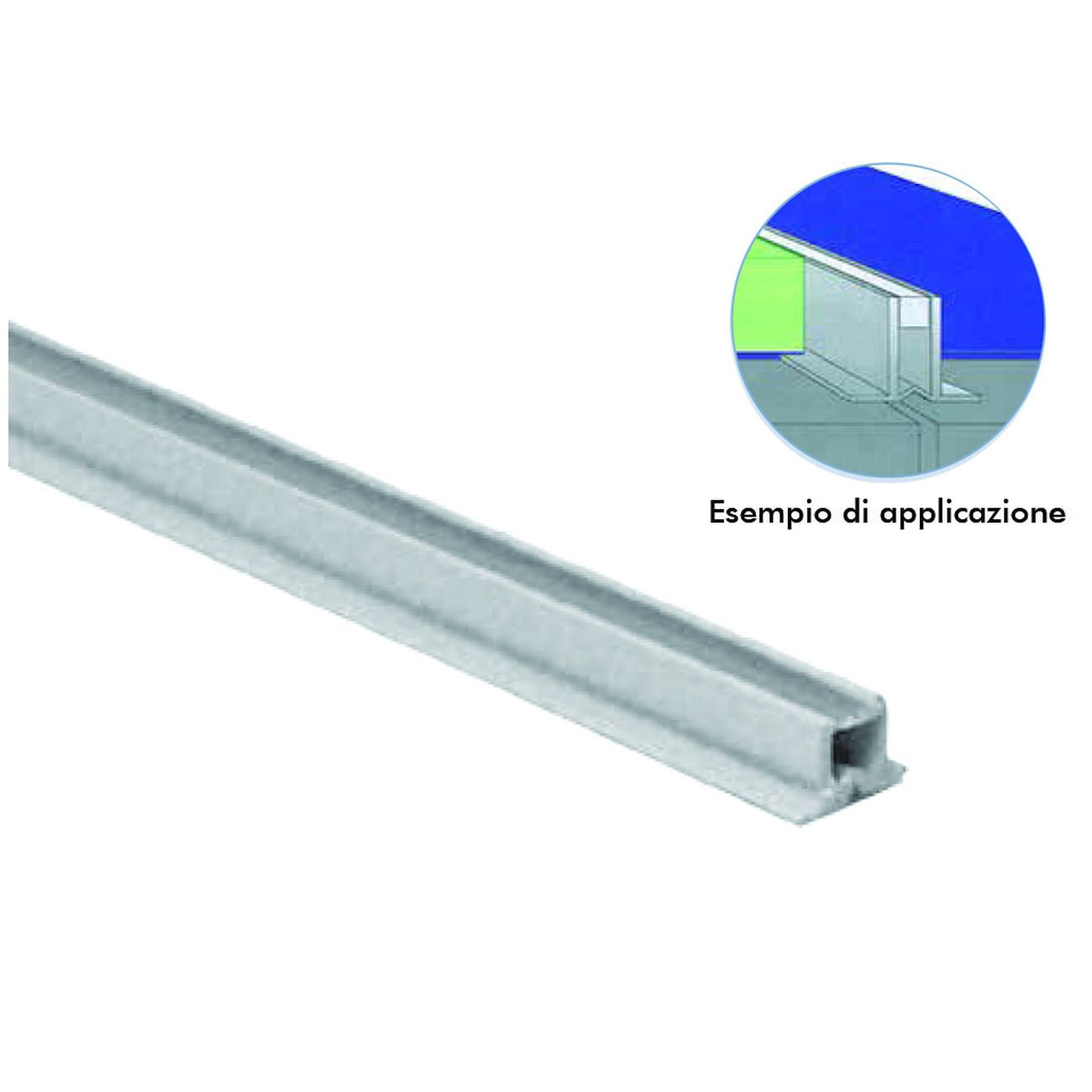 Giunto Di Dilatazione Per Pavimenti Per Interno  - mm.8x10h. base mm.15 barra mt.2- trasparente - 50 pz