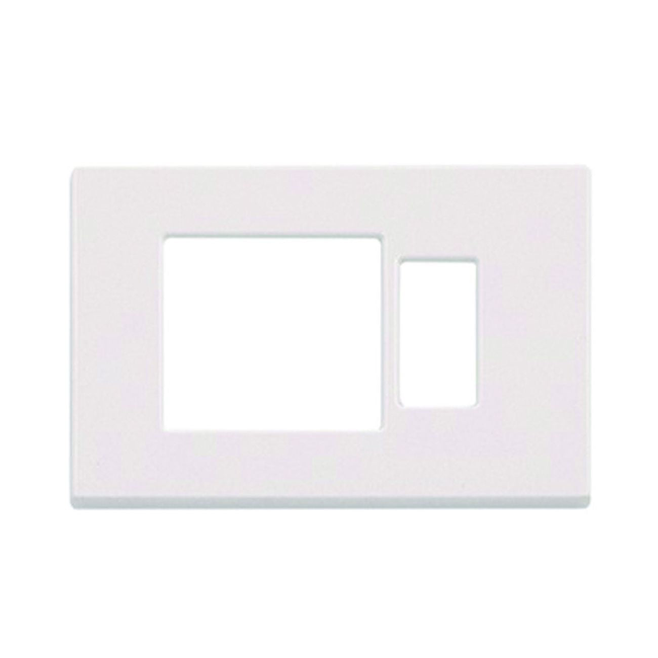 Placca Combinata Foro Schuko Quadro + 1 Posto "Venus" - mm.115x80h. - (1869.B) - 20 pz