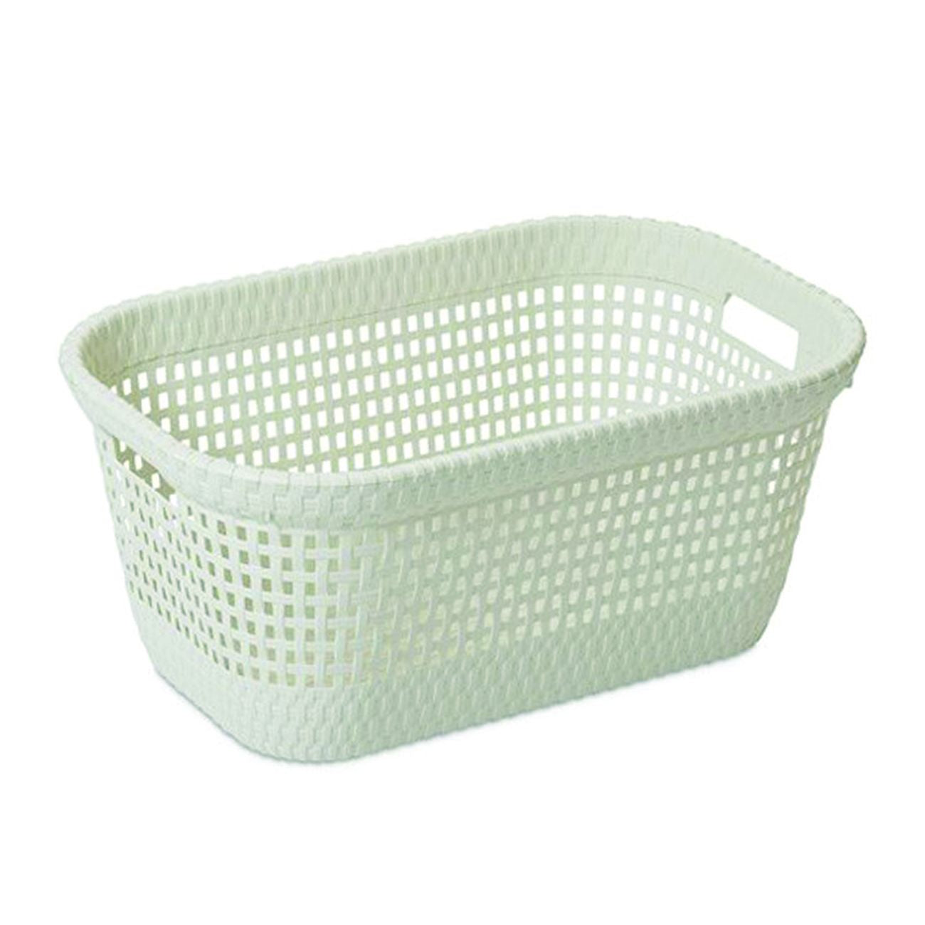 Cesta Portapanni Laundry Basket Lt.45 Colore Bianco Art.438 - cm.60x40x26h. - 13 pz