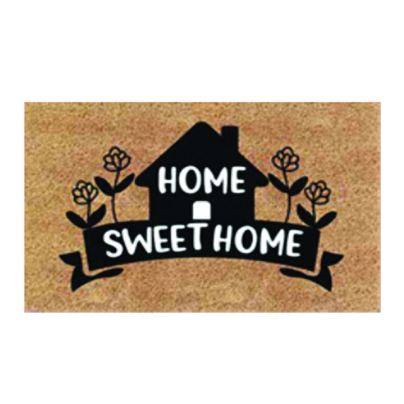 Zerbino Cocco "Home Sweet Home" Con Casetta Spessore Mm.15 - cm.40x70