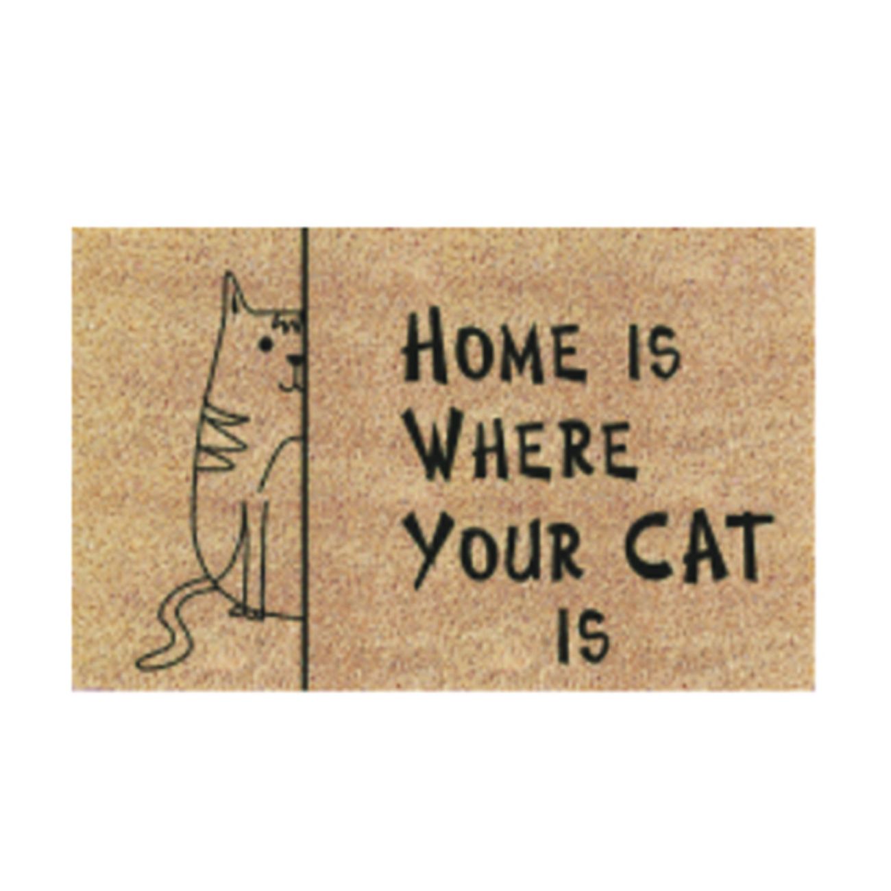 Zerbino Cocco "Home Is Where Your Cat Is" Spessore Mm.15 - cm.40x70