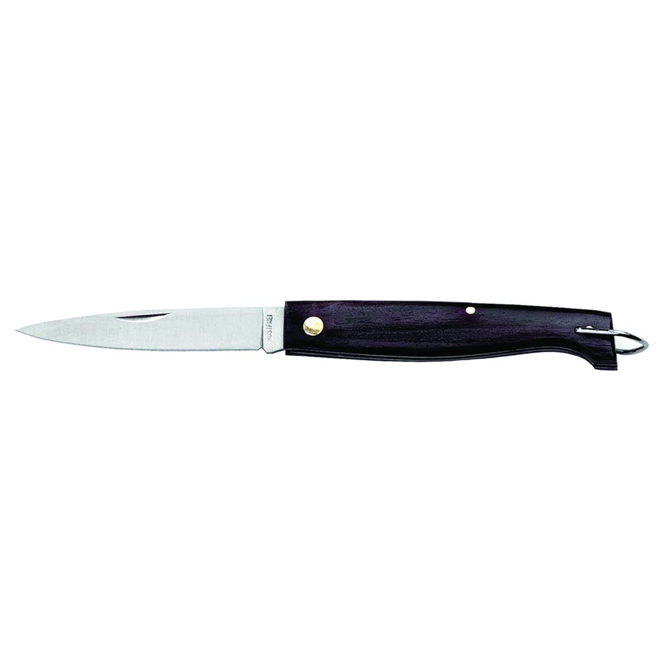 Coltello Pattada Lama In Acciaio Inox Manico In Legno Con Molla - cm.18 - 23011